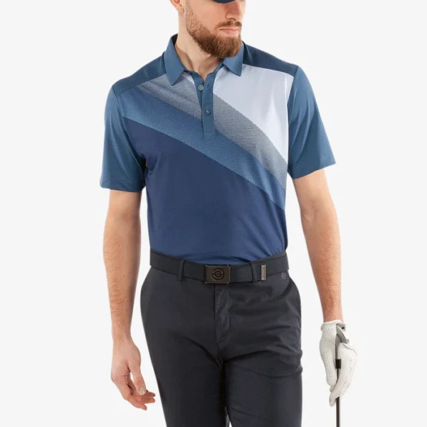 Galvin Green Macoy Polo Shirt - Navy/Alaskan Blue - Image 7