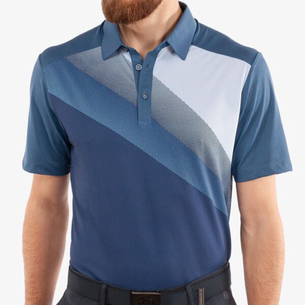 Galvin Green Macoy Polo Shirt - Navy/Alaskan Blue - Image 5