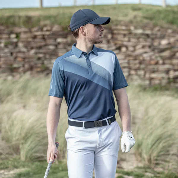 Galvin Green Macoy Polo Shirt - Navy/Alaskan Blue - Image 8