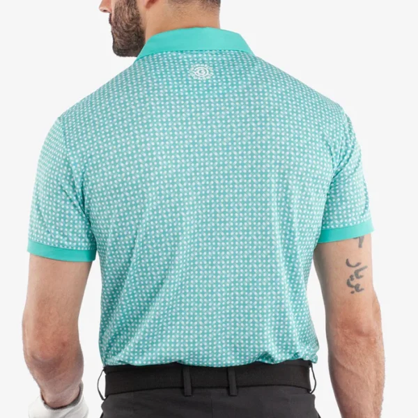 Galvin Green Melvin Polo Shirt - Atlantis Green/White - Image 5
