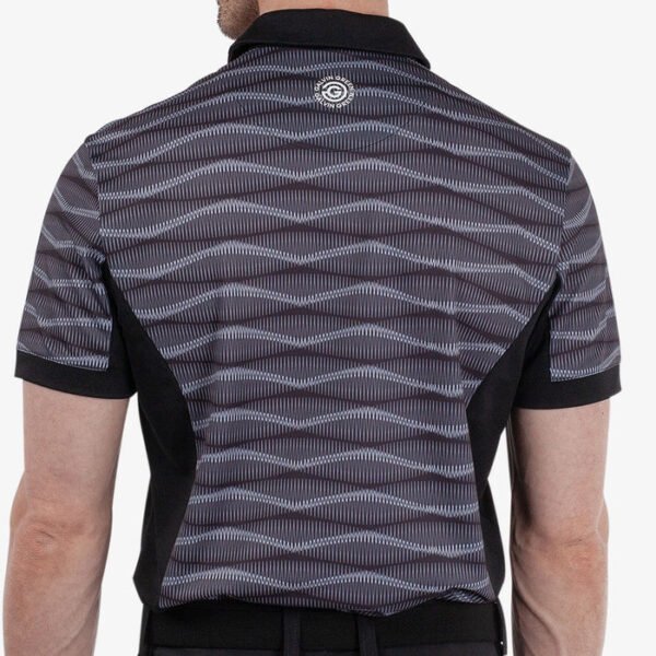 Galvin Green Merlin Polo Shirt - Black/Sharkskin - Image 3