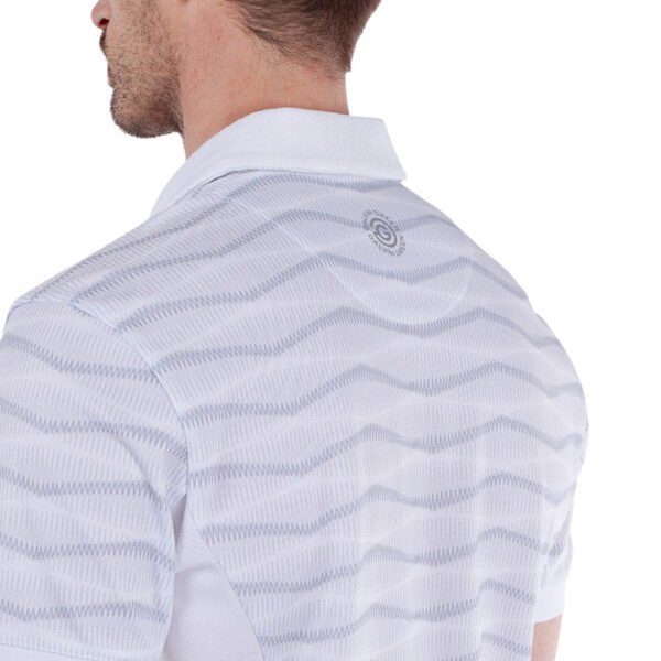 Galvin Green Merlin Polo Shirt - White/Cool Grey - Image 3