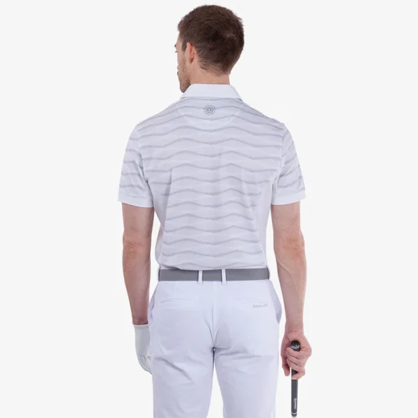 Galvin Green Merlin Polo Shirt - White/Cool Grey - Image 4