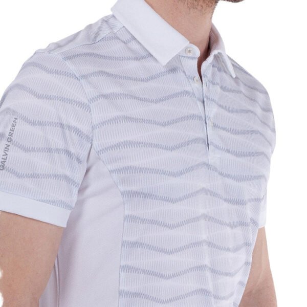 Galvin Green Merlin Polo Shirt - White/Cool Grey - Image 5