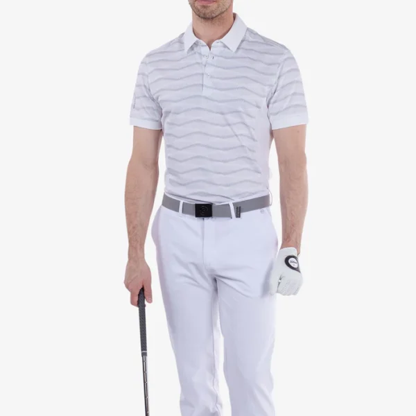 Galvin Green Merlin Polo Shirt - White/Cool Grey - Image 6