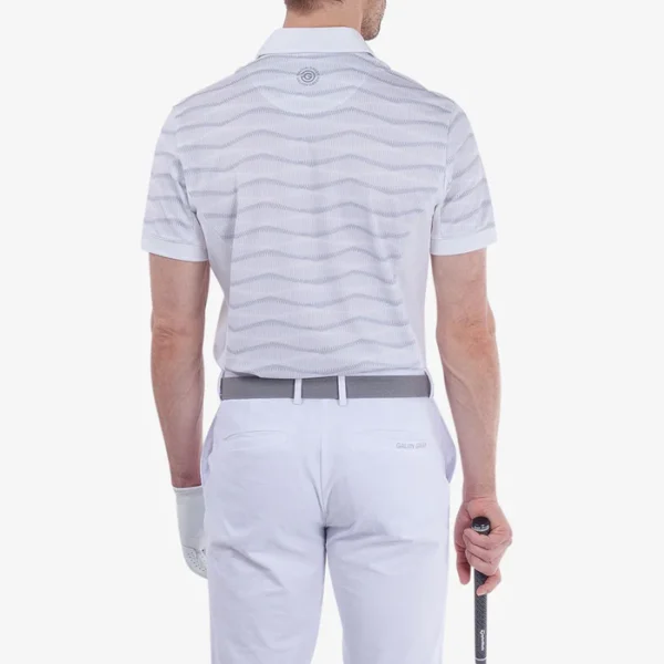 Galvin Green Merlin Polo Shirt - White/Cool Grey - Image 7