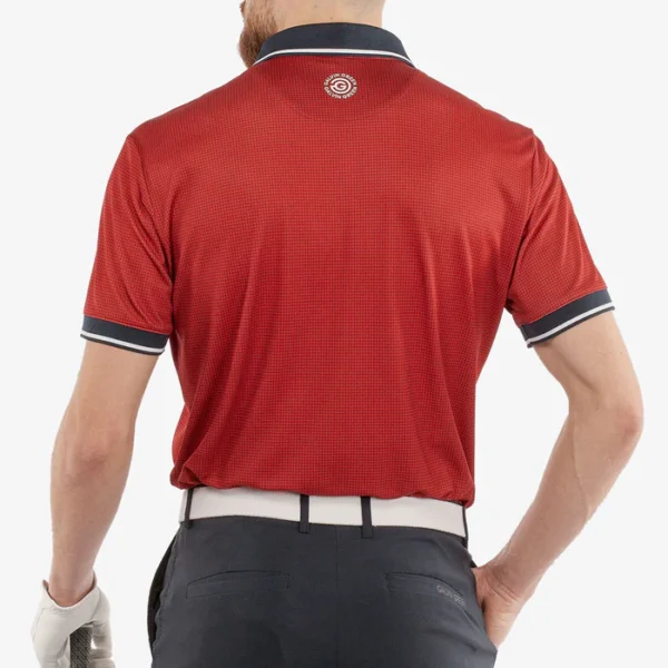 Galvin Green Miller Polo Shirt - Red/Navy - Image 4