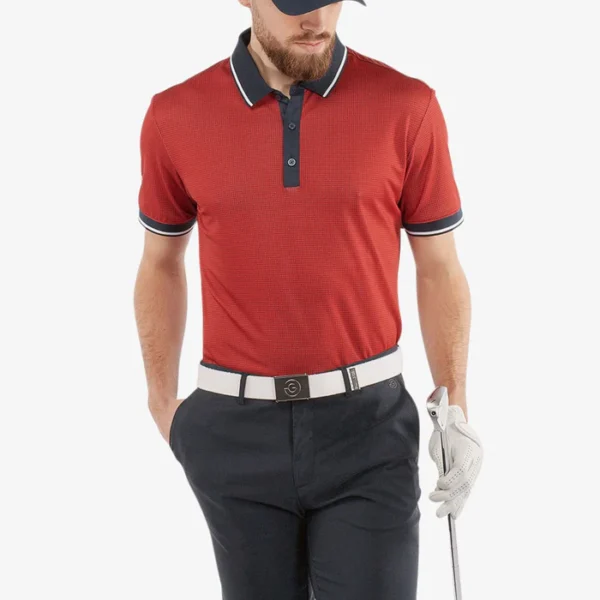 Galvin Green Miller Polo Shirt - Red/Navy - Image 5
