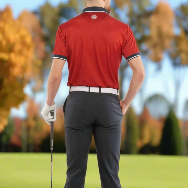 Galvin Green Miller Polo Shirt - Red/Navy - Image 7