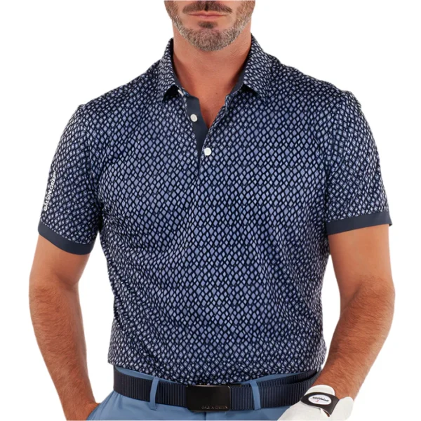 Galvin Green Manuel Polo Shirt - Navy/White - Image 3