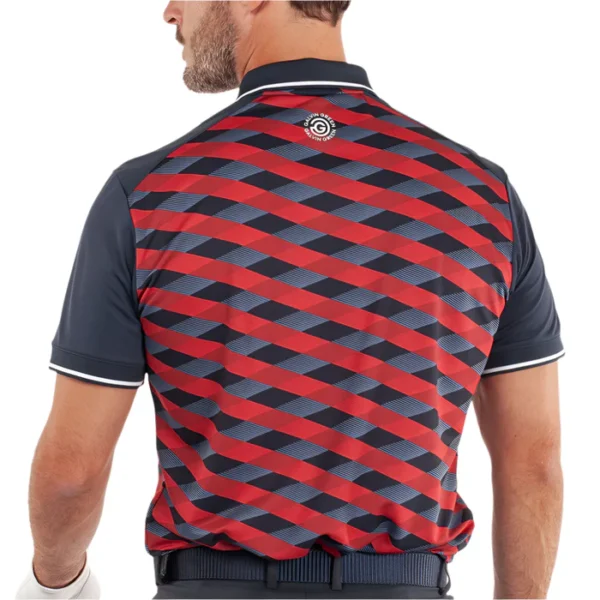 Galvin Green Marlon Polo Shirt - Navy/Red - Image 4
