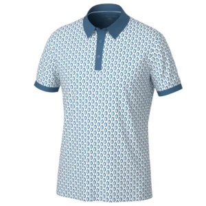Galvin Green Maxwell Polo Shirt - Moonlight Blue/White
