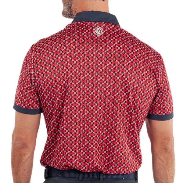 Galvin Green Maxwell Polo Shirt - Red/Navy - Image 3