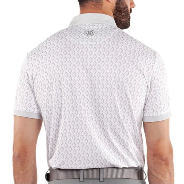Galvin Green Maxwell Polo Shirt - Cool Grey/White - Image 4