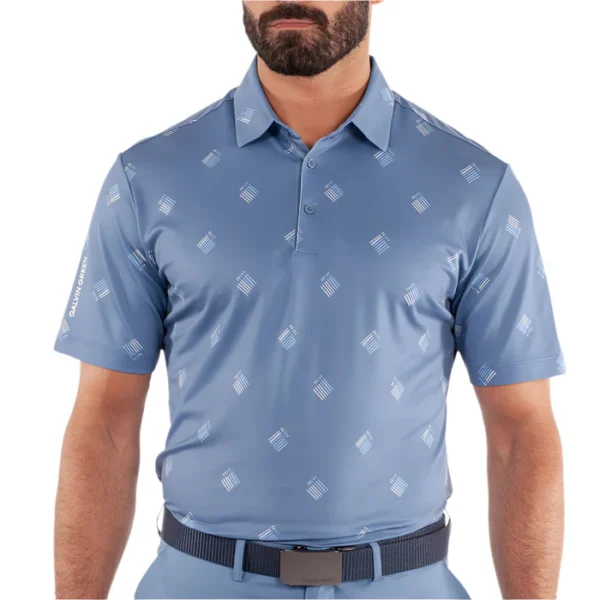 Galvin Green Memo Polo Shirt - Moonlight Blue - Image 3
