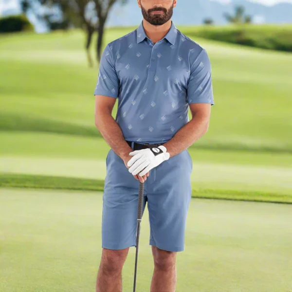 Galvin Green Memo Polo Shirt - Moonlight Blue - Image 5
