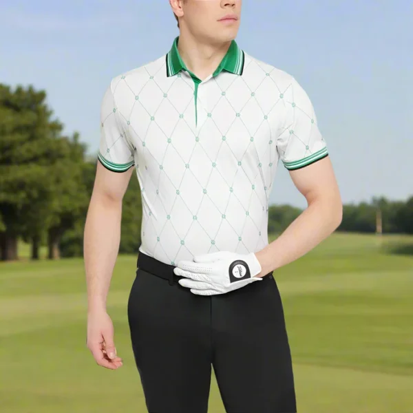 Galvin Green Miguel Polo Shirt - White/Golf Green - Image 5
