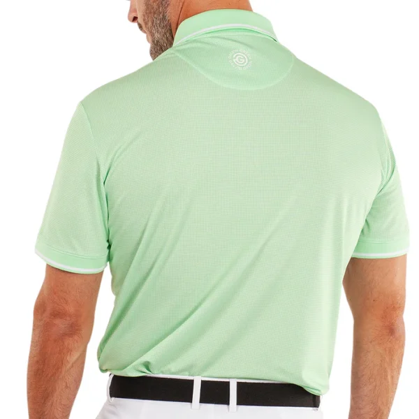 Galvin Green Miller Polo Shirt - White/Fresh Green - Image 4