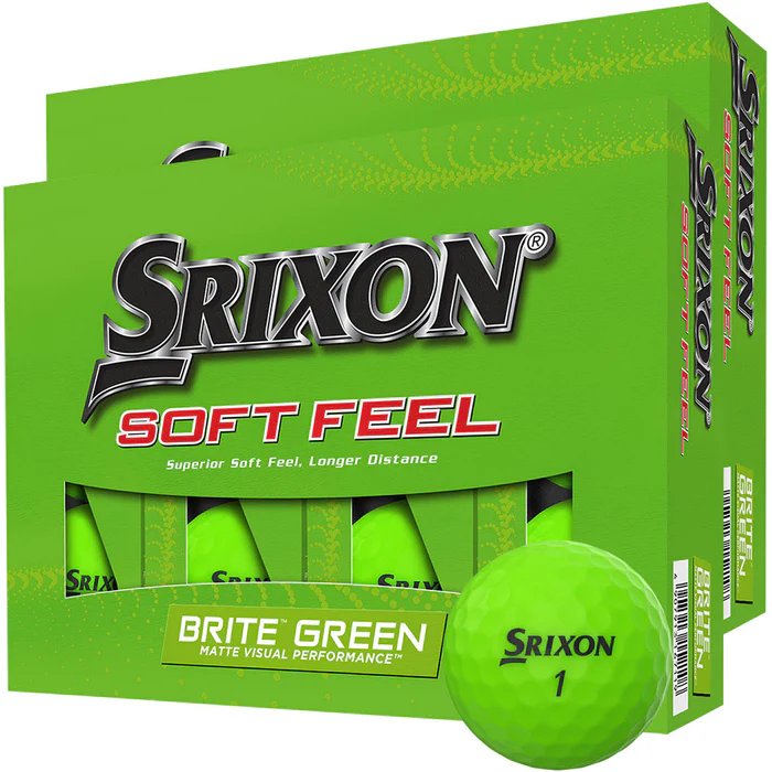 Srixon Soft Feel Golf Balls - Brite Green - Double Dozen