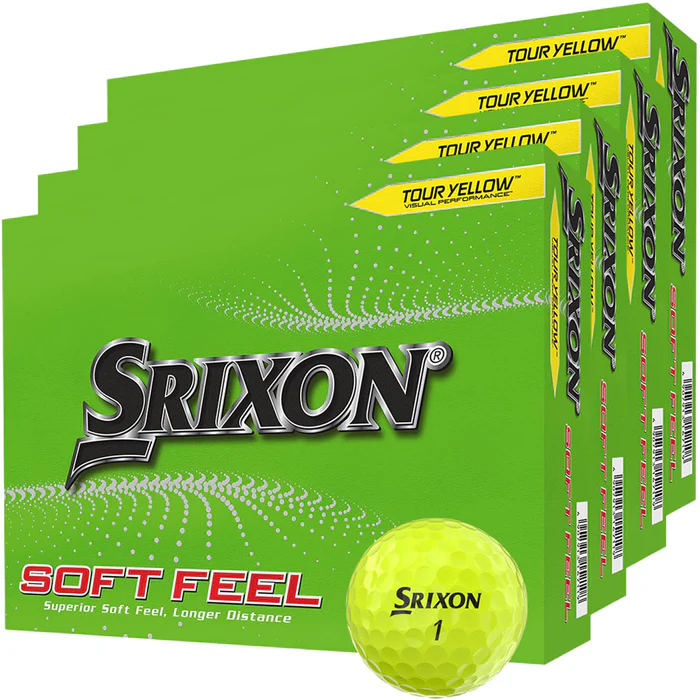 Srixon Soft Feel Golf Balls - Yellow - 4 Dozen Pack