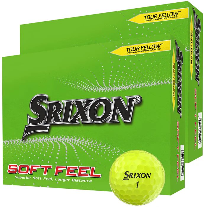 Srixon Soft Feel Golf Balls - Yellow - Double Dozen
