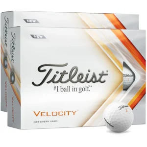 Titleist Velocity Golf Balls - White - Double Dozen