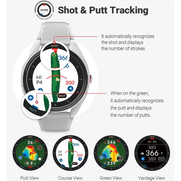 Voice Caddie T9 Golf GPS Rangefinder Watch - Black - Image 6