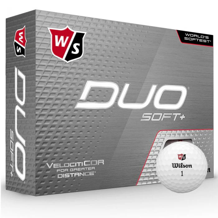 Wilson DUO Soft+ Golf Balls - White - Personalised Text