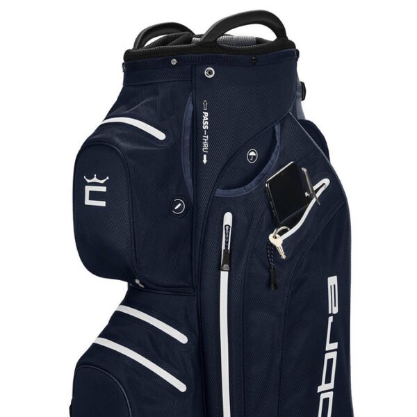 Cobra Ultradry Pro Waterproof Cart Bag - Navy Blazer/White - Image 4