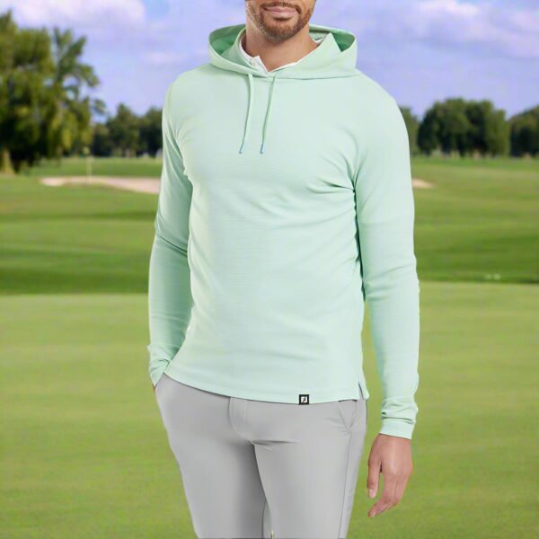 FootJoy Ottoman Jacquard Hoodie - Pistachio - Image 5