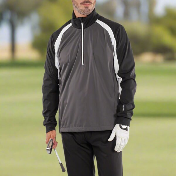 Galvin Green Laurent Windproof Pullover Jacket - Forged Iron/Black - Image 3