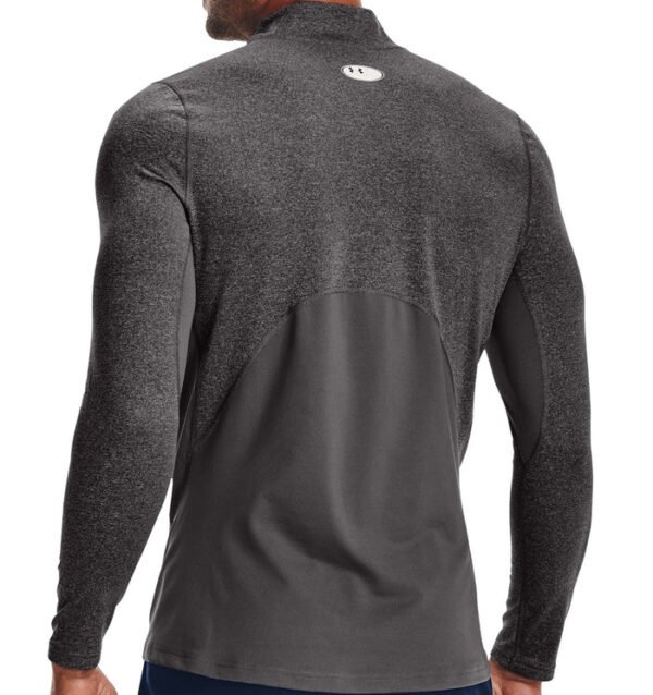 Under Armour ColdGear Armour Fitted Mock - Charcoal Light Heather/Black - Image 4