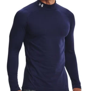 Under Armour ColdGear Armour Fitted Mock - Midnight Navy/White