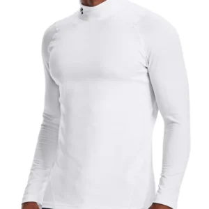 Under Armour ColdGear Armour Fitted Mock - White/Black